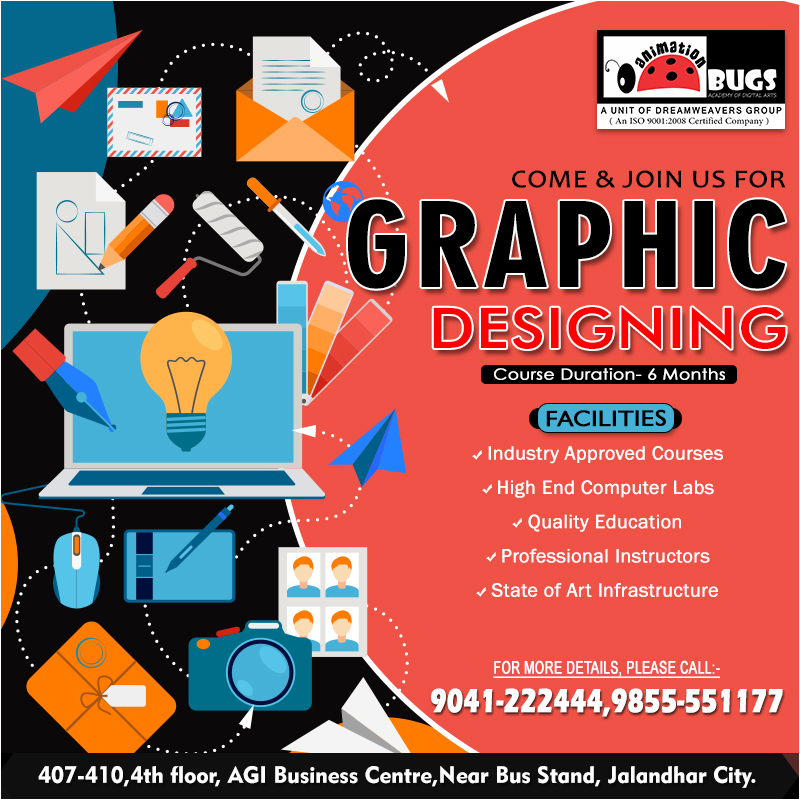 Graphic Designing Institute in Jalandhar – Animation Bugs